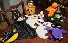 Halloween Decor Hanging Decorations Lot Set Holiday Witch Scarecrow Cute Ghosts