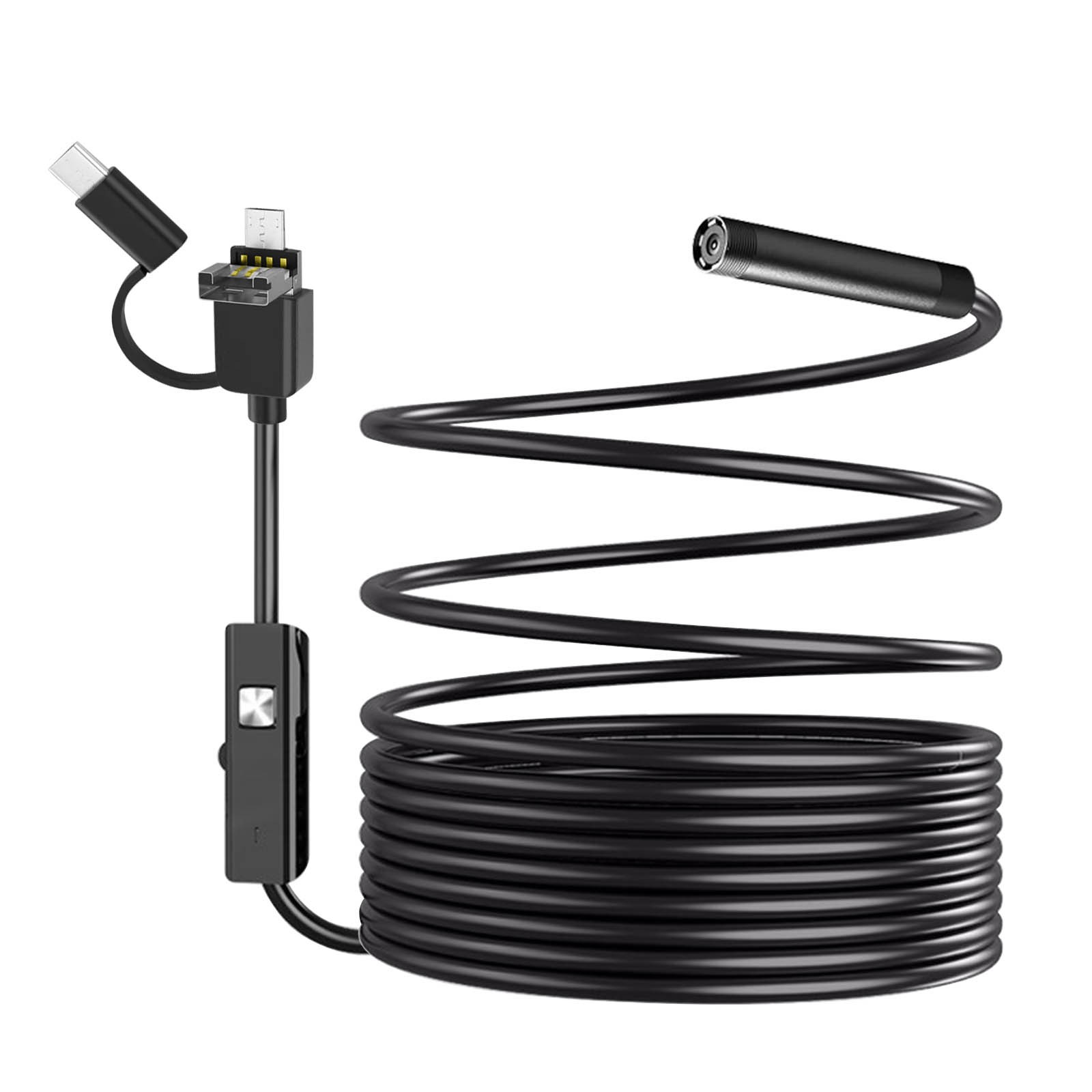Caméra endoscope USB-C de 5m pour inspecter facilement les tuyaux et moteurs de voiture