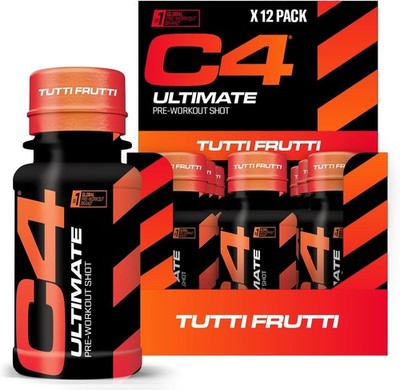 Cellucor C4 Ultimate Pre-Workout Shot Tutti Frutti Flavour Energy Shots