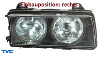 TYC 20-5293-08-2 Hauptscheinwerfer Rechts Scheinwerfer Frontscheinwerfer