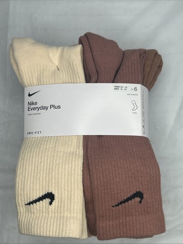 Nike Everyday Plus gepolsterte Crew-Socken 6er-Pack mehrfarbig SX6897-904 Größe L 8-12