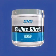 SNS Serious Nutrition Solutions CHOLINE CITRATE POWDER FOCUS Mood Enhancer 