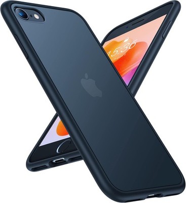 Shockproof iPhone SE 2020 Case & iPhone 8 Case, Translucent Matte Hard PC Back &