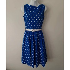 Lindy Bop vintage polkadot dolly dress UK size 8