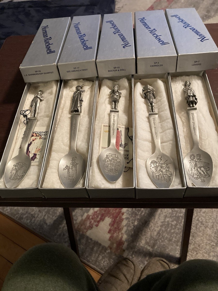 Dave Grossman Designs Norman Rockwell Collectible Spoon Set of 5