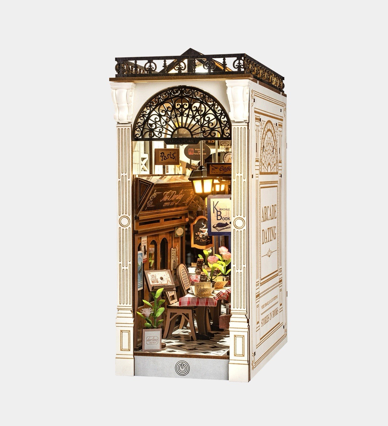 ROBOTIME Rolife Arcade Dating Book Nook DIY Miniature Dollhouse Craft Kit TGB10