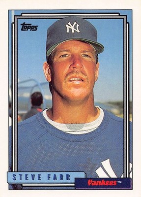 Steve Farr 1992 Topps 46 New York Yankees Baseball Card