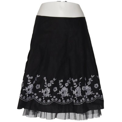 Orsay, Rock, Größe: 38, Schwarz/Weiß, Baumwolle/Polyester, Blumen, Damen #ZlN