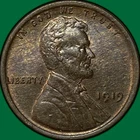 1919 RB Lincoln Wheat Cent Uncirculated UNC Coin #34091