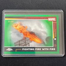 🦄DF 2025 TOPPS CHROME DEADPOOL GREEN FIGHTING FIRE WITH FIRE /99
