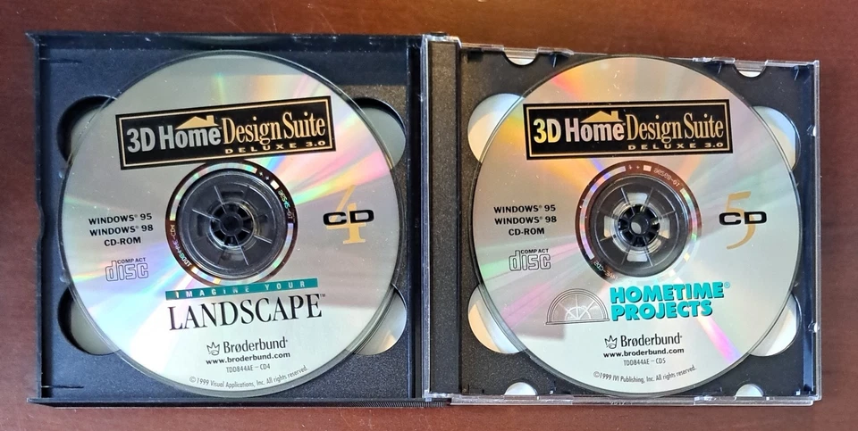 3D Home Design Suite Deluxe, 1999 6-cd Set, PC - Image 4 of 4