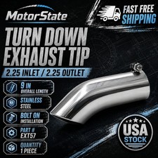 2.25 Inlet 2.25 Outlet 9 Ol Stainless Steel Turn Down Exhaust Tail Tip