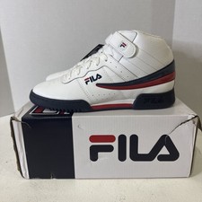 Mens Fila  F-13 Classic Mid High Top Basketball Shoes Sneakers White Black Man 7