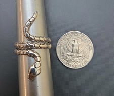 925 STERLING SILVER SERPENT SNAKE RING SIZE 6 6.5 7 8 10 Choose Any