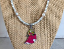 Sleeping Beauty Aurora Faux Pearl Girl's Beaded Necklace
