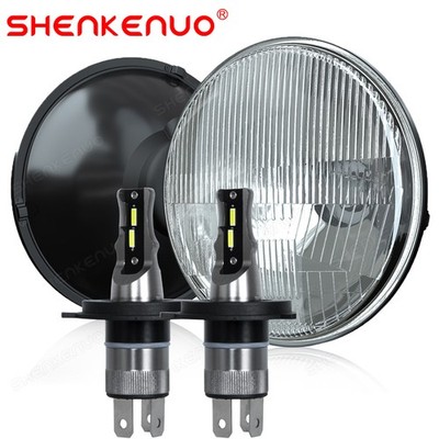 Fit for Kenworth T2000 Semi-truck 7Inch Round LED Headlights Pair High Low Beam