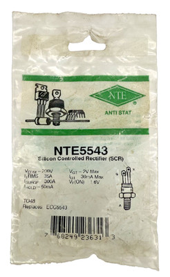 NTE Electronics NTE5543 Silicon Controlled Rectifier (SCR) 35A 200V