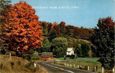 ACKLEY, IOWA, Grant Heilman, MIKE ROBERTS, BERKE Postcard