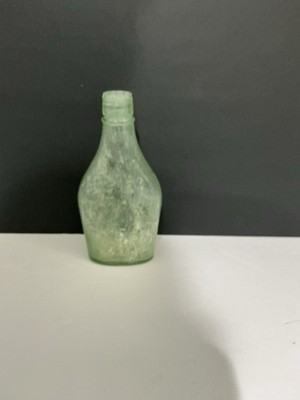 VTG 1957 Bacardi Half Pint Green Glass Bottle (B12)
