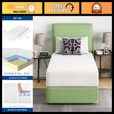 10" Twin Gel Memory Foam Mattress - Medium Firm, Pressure Relief, Cooling, Washa