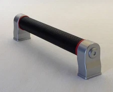 Black Rubber Coated Garage Utility Cabinet Drawer Door Pull Handle 7-9/16" Qty10