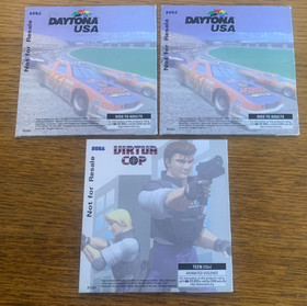 Daytona USA + Virtua Cop (Sega Saturn, Not for Resale) - SLEEVES ONLY - NO DISCS