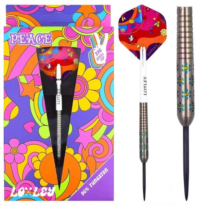 Loxley Woodstock Peace 90% Tungsten Steel Tip Darts - 22g