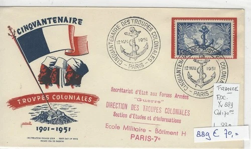 France; FDC Yv 889, Cat: € 70.00.  (L882) France