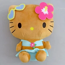 Hello Kitty Tanned Gal Plush Toy 12" Sanrio Character Used