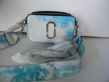NEW Marc Jacobs The Snapshot Leather Camera Bag Crossbody TIE DYE 2 STRAPS