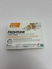 Frontline Plus Tritak Effective Flea Tick mange drop Dogs 4-22 lbs