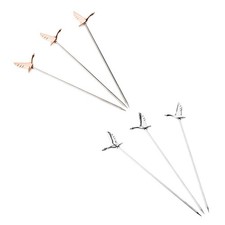 6 ST&Uuml;CKE Edelstahl Cocktail Picks Martini Fruit Stick F&uuml;r Party