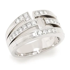 HARRY WINSTON Traffic by HW, Traffic Ring Diamond K18WG US#7.5~8 P0038709