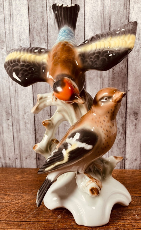 Vintage Gerold Co Tettau Bavaria Porcelain Birds Made in Western Germany Perfect