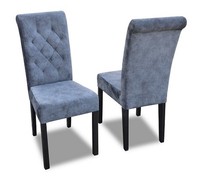 8X Chesterfield Stuhl Set Sitz Polster Garnitur Esszimmer StüHle Lehn Leder K11
