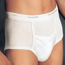 48 Munsingwear Men's White Kangaroo Pouch Full Rise Brief 2-Pk. PreShrunk Cotton