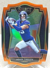 Adam Thielen 2020 Panini Select - Premier Level Orange Prizm Die-Cut #113