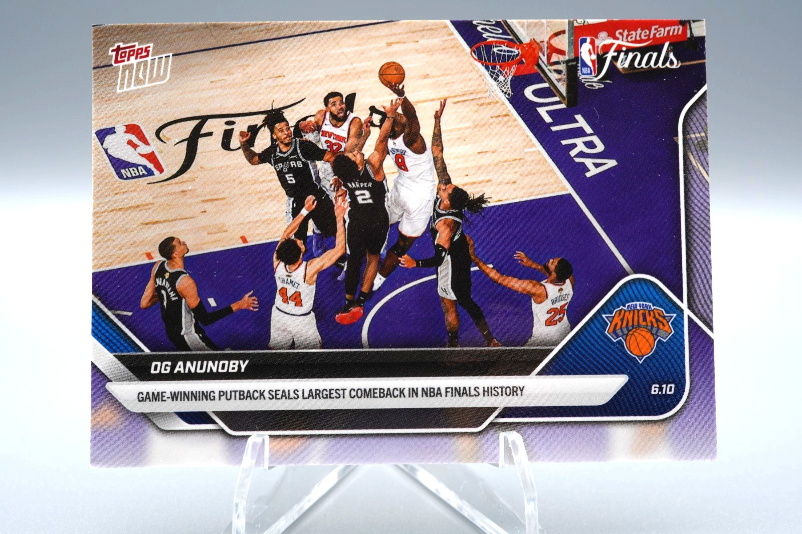 2025-26 Topps NOW OG Anunoby #336 NY Knicks NBA Finals Game Winning Putback