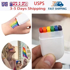 Pride Face Body Paint Rainbow Makeup Supplies Face Painting Crayons