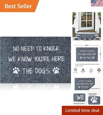 Captivating Funny Dog Doormat - 18''x28'' Entry Mat with Easy Maintenance Features