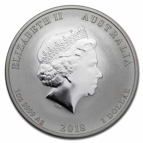 Australien 2018 1 oz Silber Lunar Dog BU (SII, Lion Privy) - Bild 2 von 2