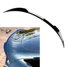 Rear Spoiler Trunk Wings ABS Plastic Glossy Black For Tesla Model 3 2017-2021