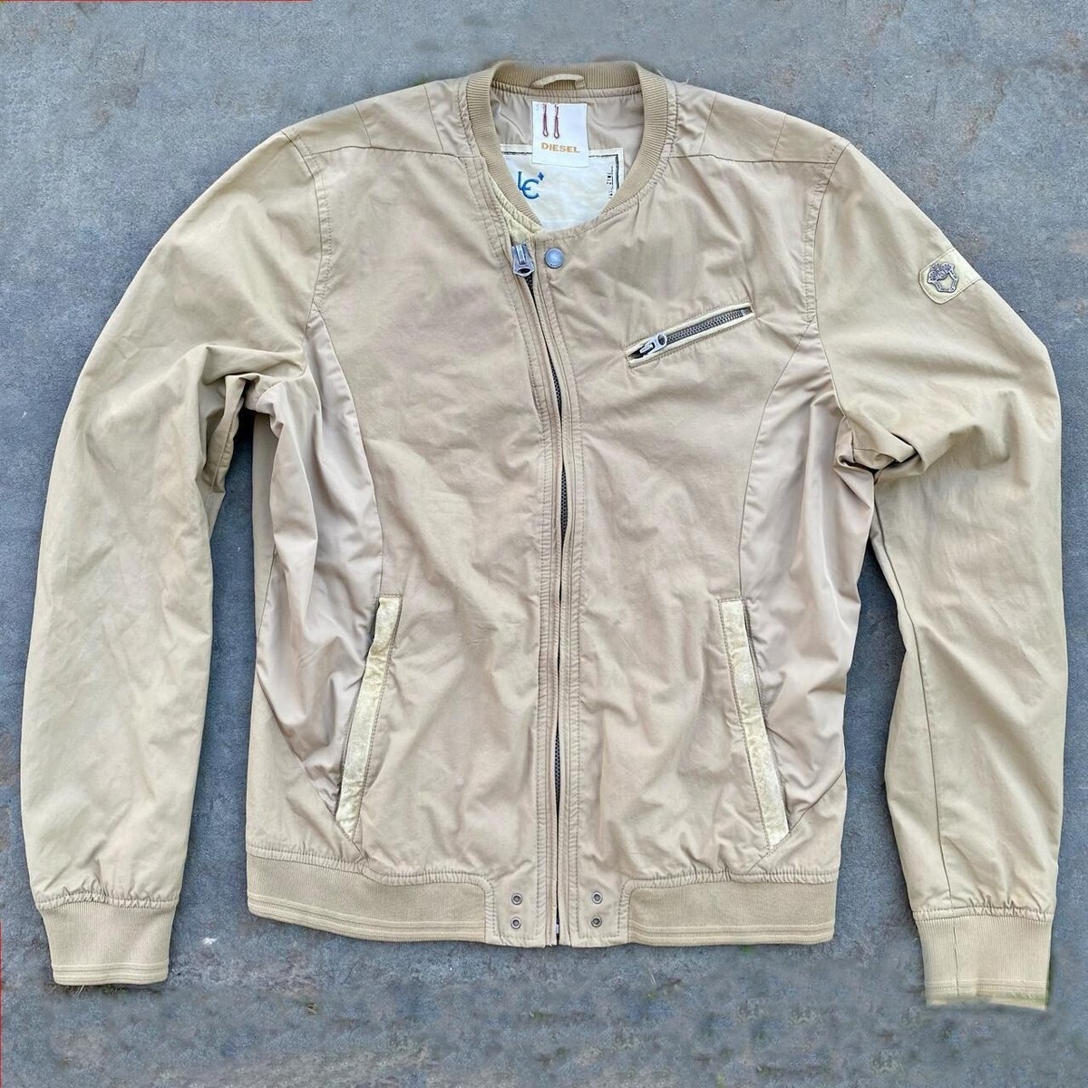 BNWOT New Vintage Y2K DIESEL Moto Asymmetrical Light Cream