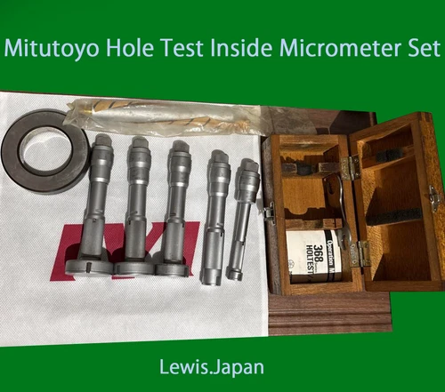 Mitutoyo Hole Test Inside Micrometer Set – 5 Analog Heads + Ring Gauge