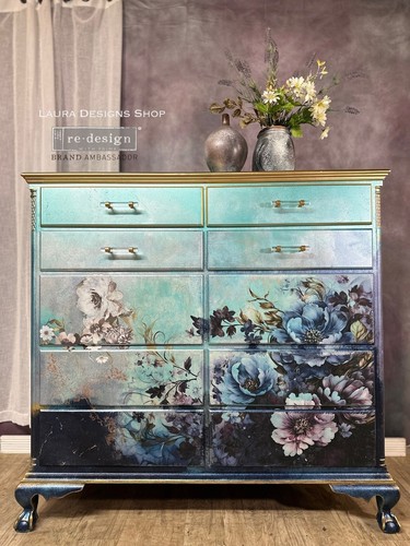 Serene Shadows | A1 Fiber Decoupage | 23.4" x 33.1 | Redesign with Prima - Picture 3 of 4