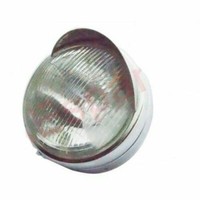Frontscheinwerfer Assey Stahl Chrom + Blende FüR Royal Enfield Kugel Classic Gec