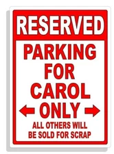 Personalized Parking Sign Wall Decal Metal Sign No Parking Customized CAROL