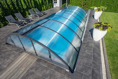 Poolüberdachung ORBIT ECO PK 8mm RAL 7016 Anthrazit L:6,47m kostenloser Versand - Bild 1 von 10