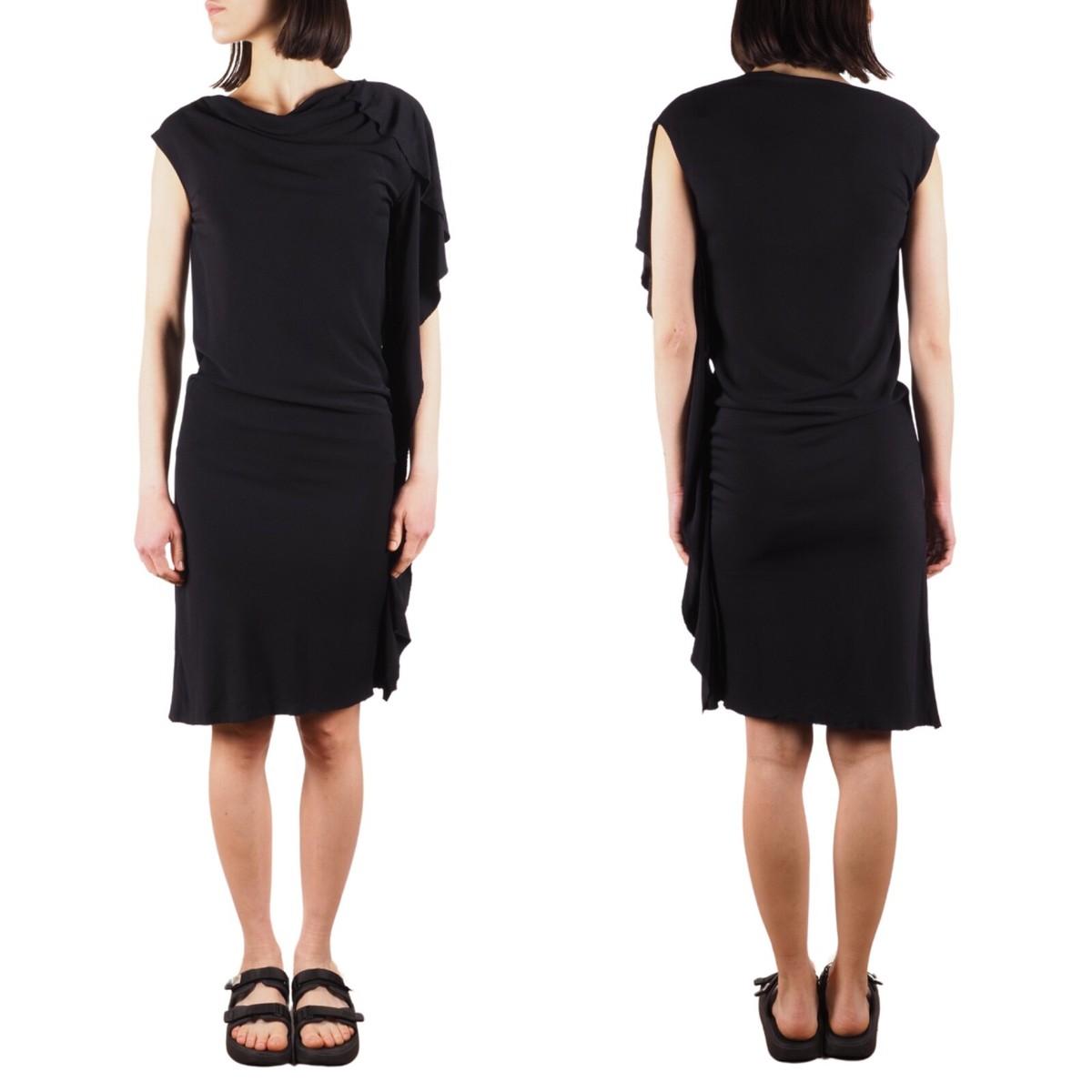 Salvatore Ferragamo Women's Black Viscose Knee Length Dress size