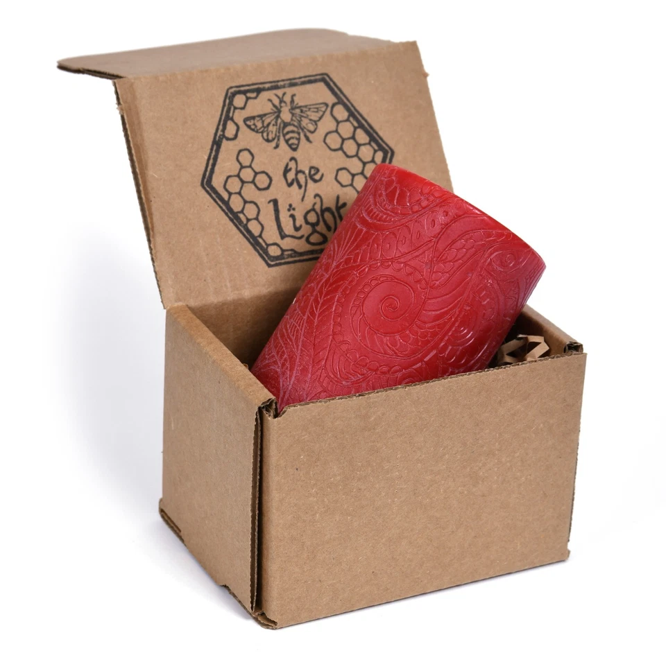 100% Pure Beeswax Pillar Candle, Unscented, Choose Your Color & Size BeeTheLight - Image 3 of 4